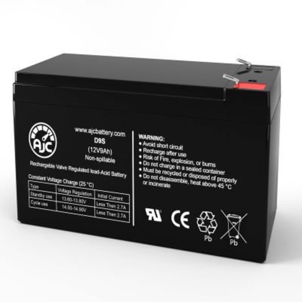 Battery Clerk AJC Potter Electric PFC-5008 Alarm Replacement Battery 9Ah, 12V, F1 AJC-D9S-V-2-186339